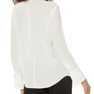 Club Monaco Women's Helek Shirt, Blanc de Blanc, X-Large