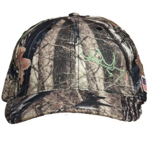 EDTREK Womens Performance Cap Hat with Ponytail Hole - Camo and Blaze Orange Hunting Hats (in Deep Camo)