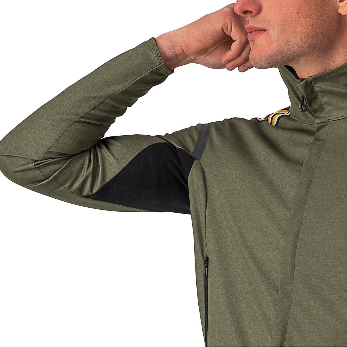 Castelli Unlimited Perfetto Ros 2 Jacket - Men's Military Green/Goldenrod, S