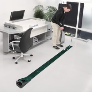 Swing Sports Adjustable Putting Green - Quiet Auto Ball Return Electric Putting Green Indoor Practice Putt Training Aid