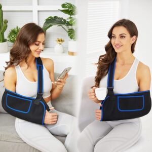 KKOOMI Arm Sling for Shoulder Injury,Rotator Cuff Pillow, Arm Sling Shoulder Immobilizer, with Adjustable Padded Shoulder Brace for Women&Men Shoulder Brace Gel Ice Pack Shoulder Pain Relief