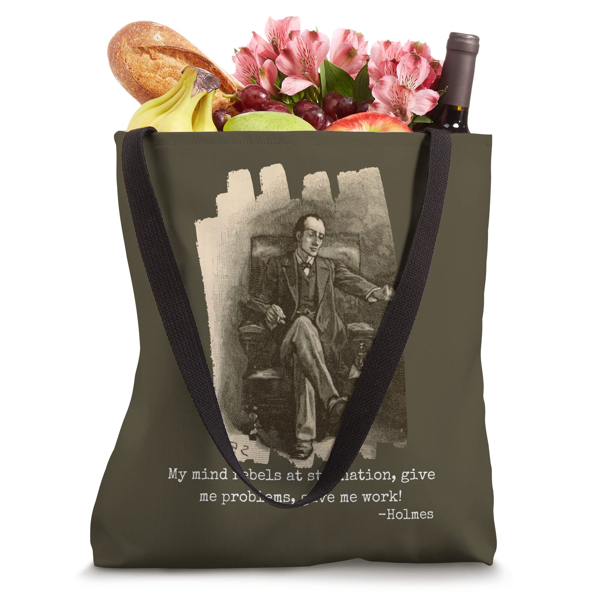 Give Me Problems Quote Novelty Sherlock Holmes Eco Friendly Tote Bag