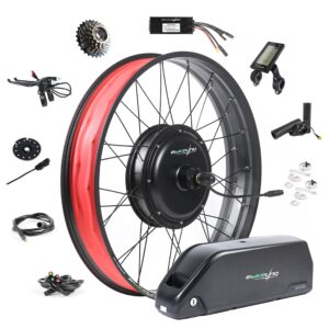 ebikeling waterproof ebike conversion kit with battery 26" fat tire direct drive front or rear wheel electric bike conversion kit ebike battery & charger included 1500w 1200w electric bike for adults