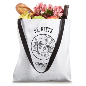 Retro Cool St. Kitts Fun Scenic Beach Wave Novelty Art Tote Bag