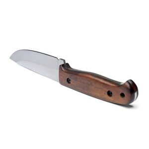 EJOY OUTDOORS Bushcraft knife With Leather Sheath | Fixed Blade Knife | Hunting Knife | Carbon Steel Knife for Men | Outdoor Knife With Wood Handle | 10 Inches Full Tang Survival Knife - Camping Knives | HUNT-08