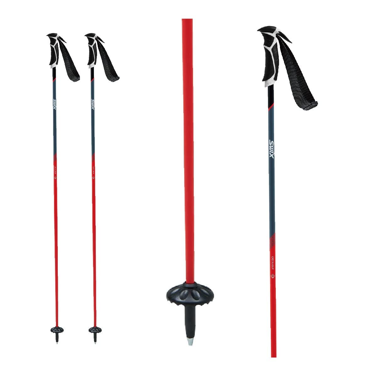 Swix Excalibur DD4 Ski Poles Fire 125