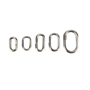 BORDSTRACT Oval Fishing Split Rings, 180PCS Stainless Steel Swivel Snap Lure Ring, Bait Connection Double Ring for Hard Bait, Minnow Bait, Crankbaits, Popper Bait