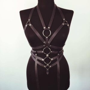 Punk Leather Chest Body Chain Sexy Harness Waist Chains Nightclub Party Rave Belt Belly Bra Jewelry Accessories for Women