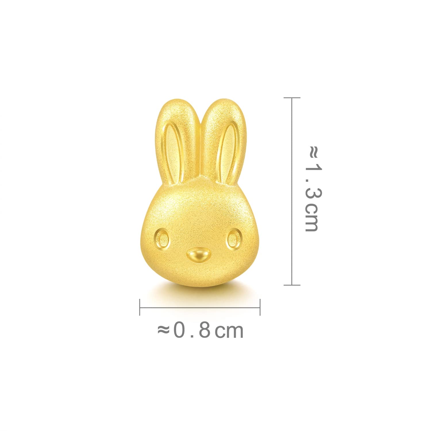 CHOW SANG SANG 999 24K Solid Gold Mini Charm Rabbit Charm Blessing Bracelet for Women 93573C