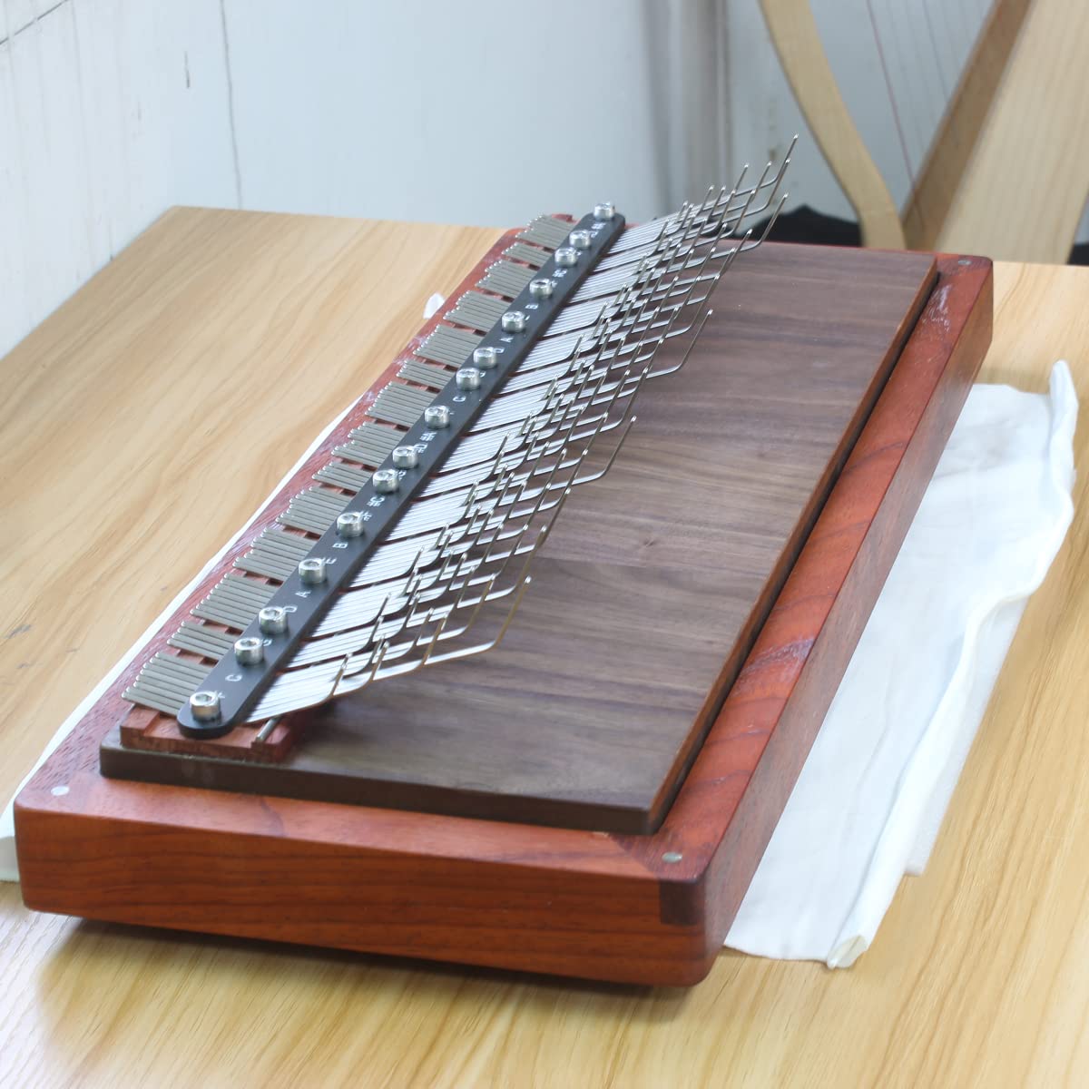 ZSDM Array Mbira 96 Keys 4 Octaves Chromatic Scale Finger Piano Rose Wood