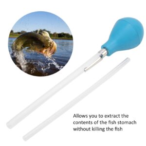 HERCHR Fly Fishing Stomach Pump, 8.1 inch Fly Fishing Stomach Pump Tool with Thin Tube for Outdoor Fishing Sports Accessories