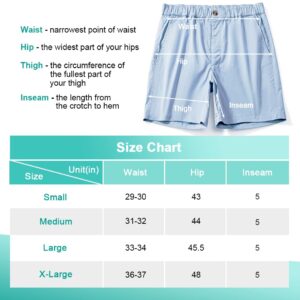 AIMPACT Mens 5.5 Inch Inseam Short Shorts Casual Stretch Shorts for Men Hybrid Shorts（LightBlue M）