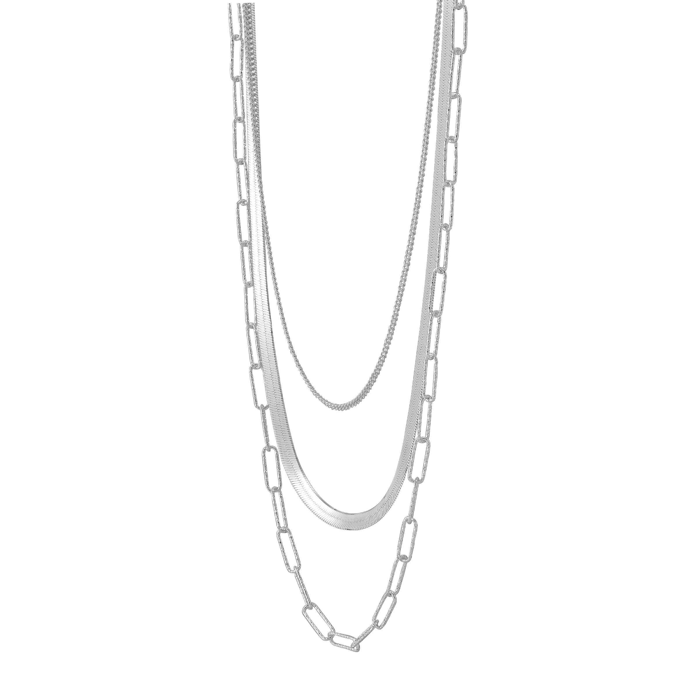 Silpada 'Power of Three' Sterling Silver Chain Necklace, 18" + 2"