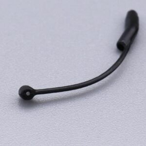 ECSiNG 30PCS D Rig Aligners Rubber Carp Fishing Kickers Anti Tangle Sleeves Hooks Line Aligners Fishing Terminal Tackle Hook Link Accessories Black 28mm