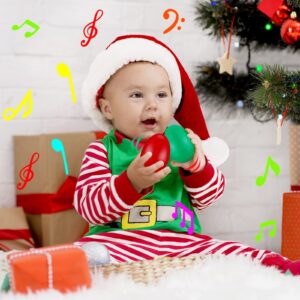 HyDren 36 Pieces Christmas Shaker Musical Instruments for Kids 18 Egg Shakers and 18 Wrist Hand Bells for Christmas Party Birthday Party Favors