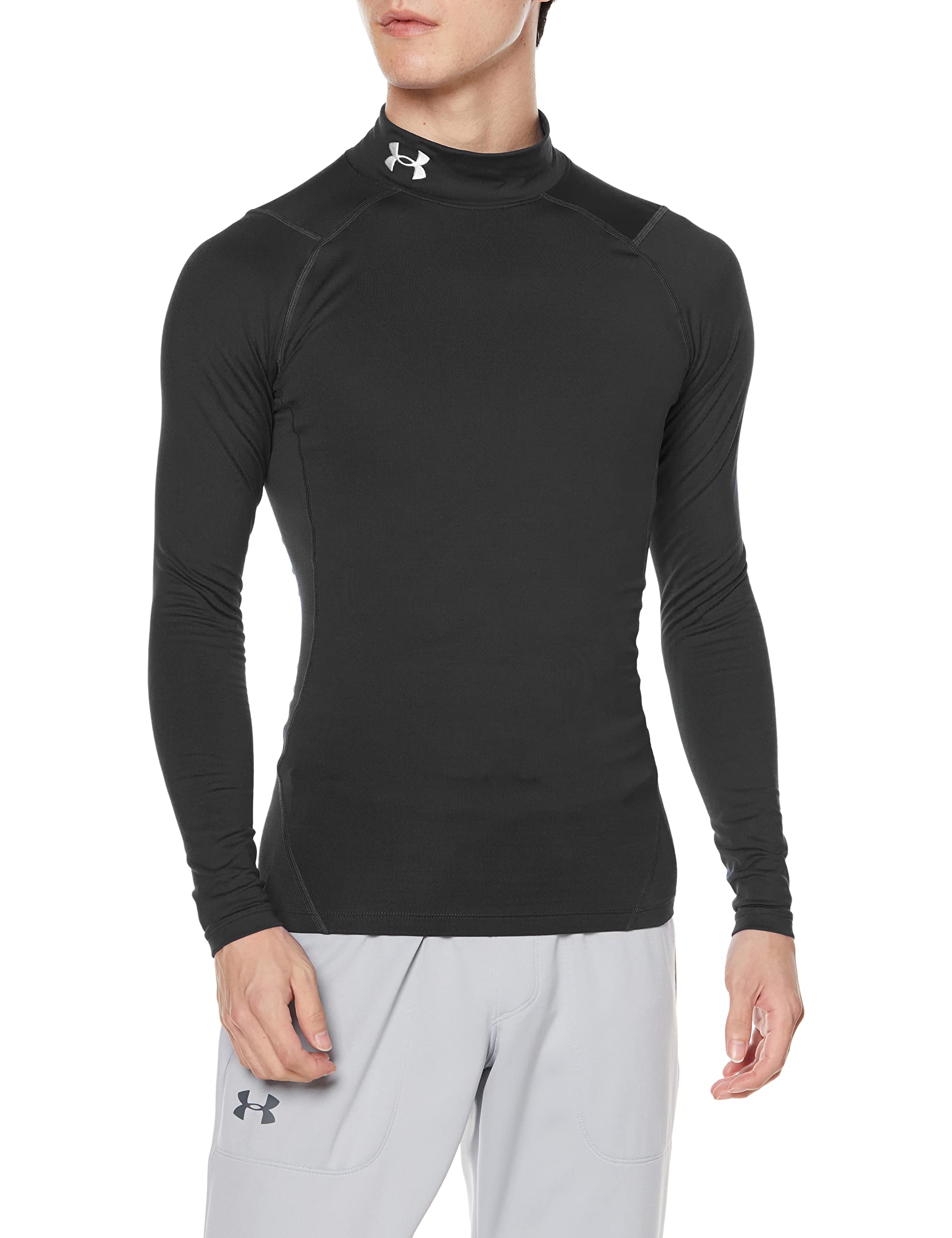 Under Armour Men's ColdGear Armour Compression Mock - 1366072-001 - Black/White - 4XL