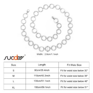 SUOSDEY Alloy Gold Waist Chain Belt for Women Fashion Cute Body Belly Link Belt Chain for Pants Dresses