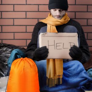 Jecery 72 Pieces Homeless Care Package Supplies Winter Coral Fleece Blanket Gloves Socks Beanies Scarves and Drawstring Bags Bulk for Winter Homeless Care