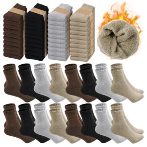 jecery 60 pairs thermal winter socks warm socks for men and women bulk winter socks cold weather boot sock bulk pack donation charity care bundle warm gift (classic colors)