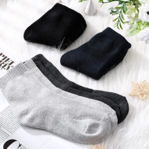 Jecery 60 Pairs Thermal Winter Socks Warm Socks for Men and Women Bulk Winter Socks Cold Weather Boot Sock Bulk Pack Donation Charity Care Bundle Warm Gift (Dark Colors)