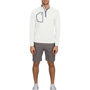 Three Sixty Six Men’s Dry Fit ¼ Zip Golf Pullover Jacket - Lightweight, Breathable & Stretch Fabric Sweater with Chest Pocket