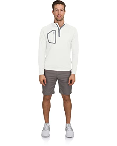 Three Sixty Six Men’s Dry Fit ¼ Zip Golf Pullover Jacket - Lightweight, Breathable & Stretch Fabric Sweater with Chest Pocket