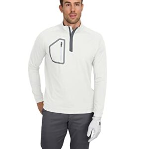 Three Sixty Six Men’s Dry Fit ¼ Zip Golf Pullover Jacket - Lightweight, Breathable & Stretch Fabric Sweater with Chest Pocket