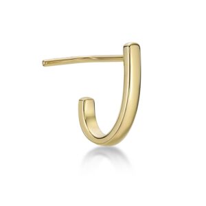 lavari jewelers 20 gauge l shaped faux hoop nose ring for men or women - 14k yellow gold nose stud piercing - 20g unisex hypoallergenic body piercing jewelry