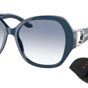 Ralph Lauren RL8202B 546519 57MM Shiny Navy Blue/Gradient Blue/Clear Cateye Sunglasses for Women + BUNDLE With Designer iWear Eyewear Kit