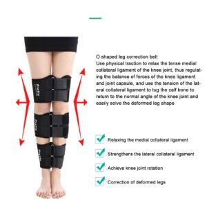 RiToEasysports 3Pcs Legs Posture Corrector, Stretch Cotton Shaping Straightening Leg Correction Belt Band with Pad for X Leg O Leg(XXL) Body Care