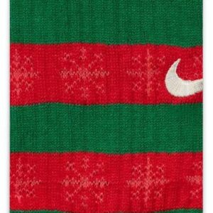 Nike Elite Basketball Christmas Socks Large (Fits Men Size 8-12) Green, Red DA5097-312