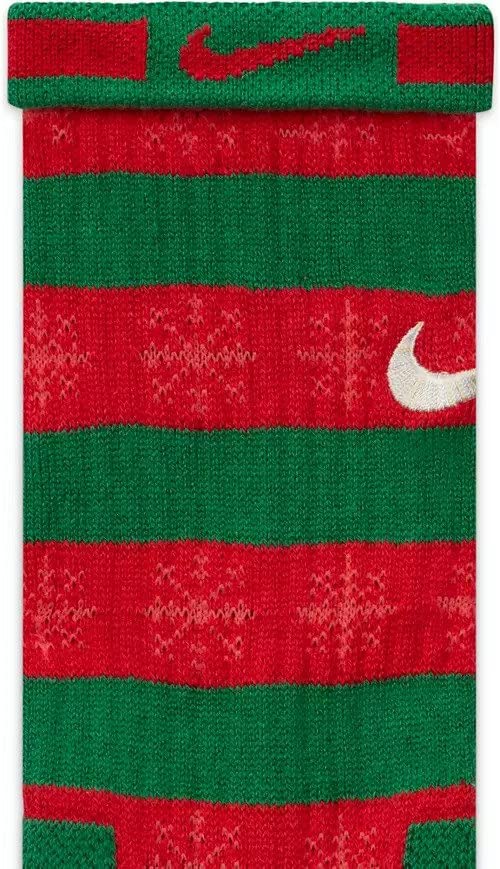 Nike Elite Basketball Christmas Socks Large (Fits Men Size 8-12) Green, Red DA5097-312