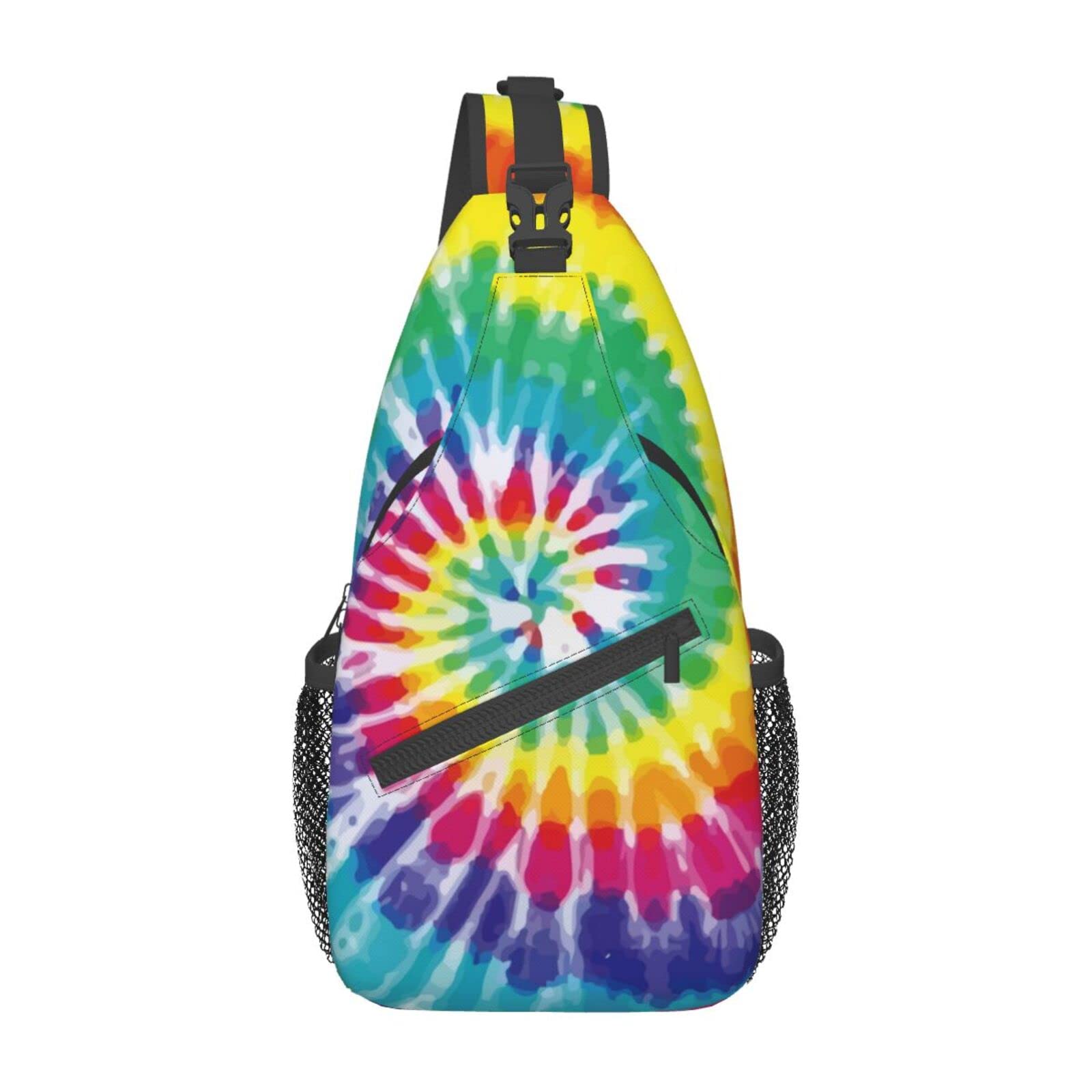 Lunepon Tie Dye Sling Backpack Crossbody Shoulder Bags For Women Men, Sling Bag Travel Hiking Chest Bag Daypack Unisex