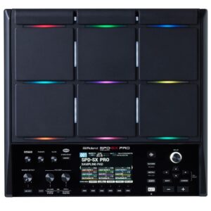 roland spd-sx pro flagship sampling drummers & other musicians | 9 playing surfaces, 8 external trigger inputs, color display, customizable pad leds, onboard fx & more