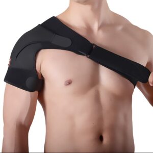 HKSICHENGKEJI Shoulder Support Brace Shoulder Protection Belt Adjustable Shoulder Wrap Sports Shoulder Brace Shoulders Pad for Injury Prevention in Sports, Dislocated Joint, Sprain, Soreness