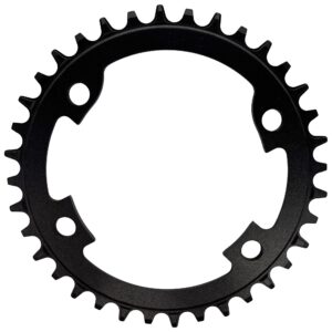 DECKAS Round Chainring 110BCD 4-Bolt 36T 38T 40T 42T 44T 46T 48T 50T 52T Narrow Wide Chainring for 7/8/9/10/11/12 - Speed (Black 40T)