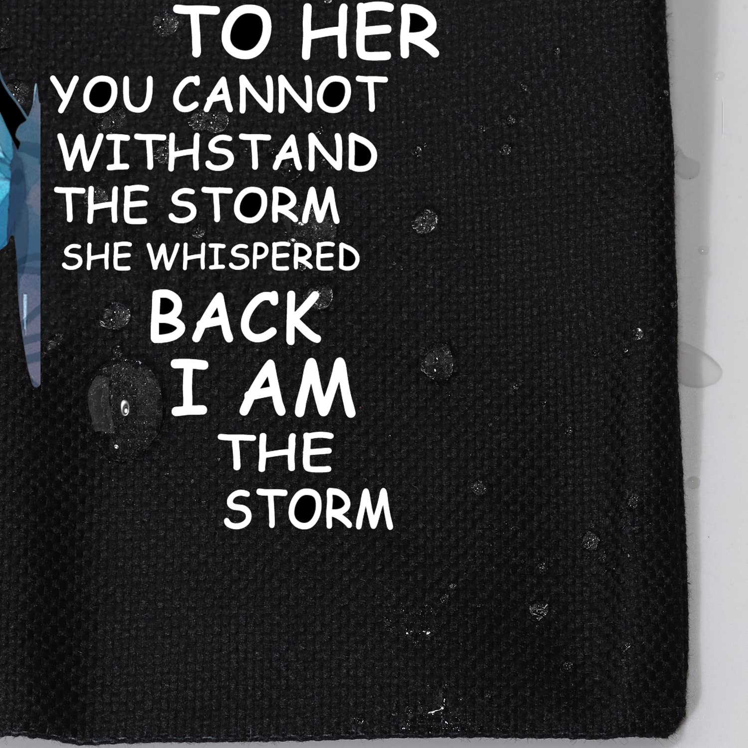 MBMSO Butterfly She Whispered Back I am the Storm Inspirational Gifts Tote Bag Cancer Awareness Gifts Cancer Survivor Fighter Gift (Butterfly I am the Storm TB-black)