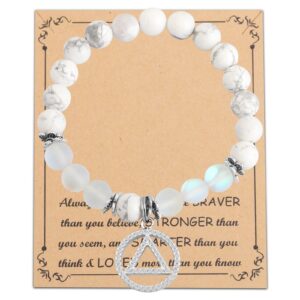 fustmw aa recovery bracelet sobriety gift alcoholics anonymous gift aa sober addiction recovery jewelry aa sobriety bracelet(white)