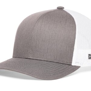 HAKA Trucker Hat for Men & Women, Blank Mesh Snapback Adjustable Baseball Cap (Gray & White)