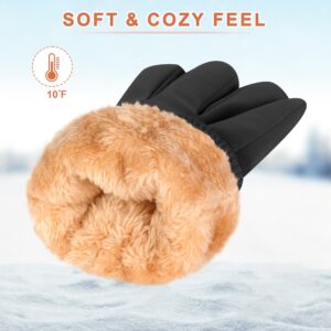 ihuan Winter Gloves for Men Women - Cold Weather Gloves for Running Cycling, Snow Warm Gloves Touchscreen Finger