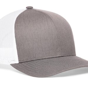 HAKA Trucker Hat for Men & Women, Blank Mesh Snapback Adjustable Baseball Cap (Gray & White)