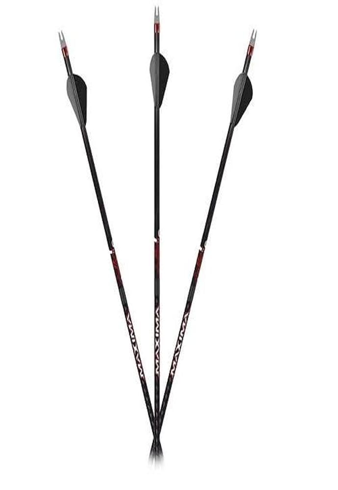 Carbon Express Maxima Sable RZ 400 Arrow, 6-Pack Fletched (51201), Black