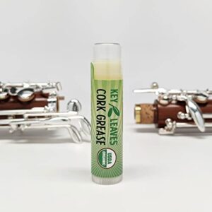 Set of 2 Key Leaves Organic Cork Grease for clarinet, saxophone, bass clarinet, flute, oboe, bassoon