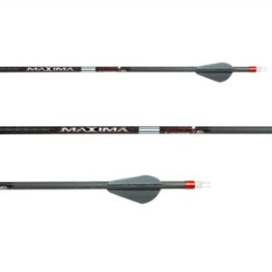 Carbon Express Maxima Sable RZ 400 Arrow, 6-Pack Fletched (51201), Black