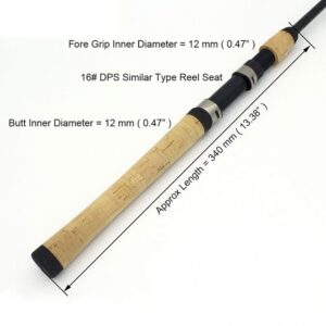 Composite Cork Spinning Fishing Rod Handle for Rod Building Grip with Reel Seat