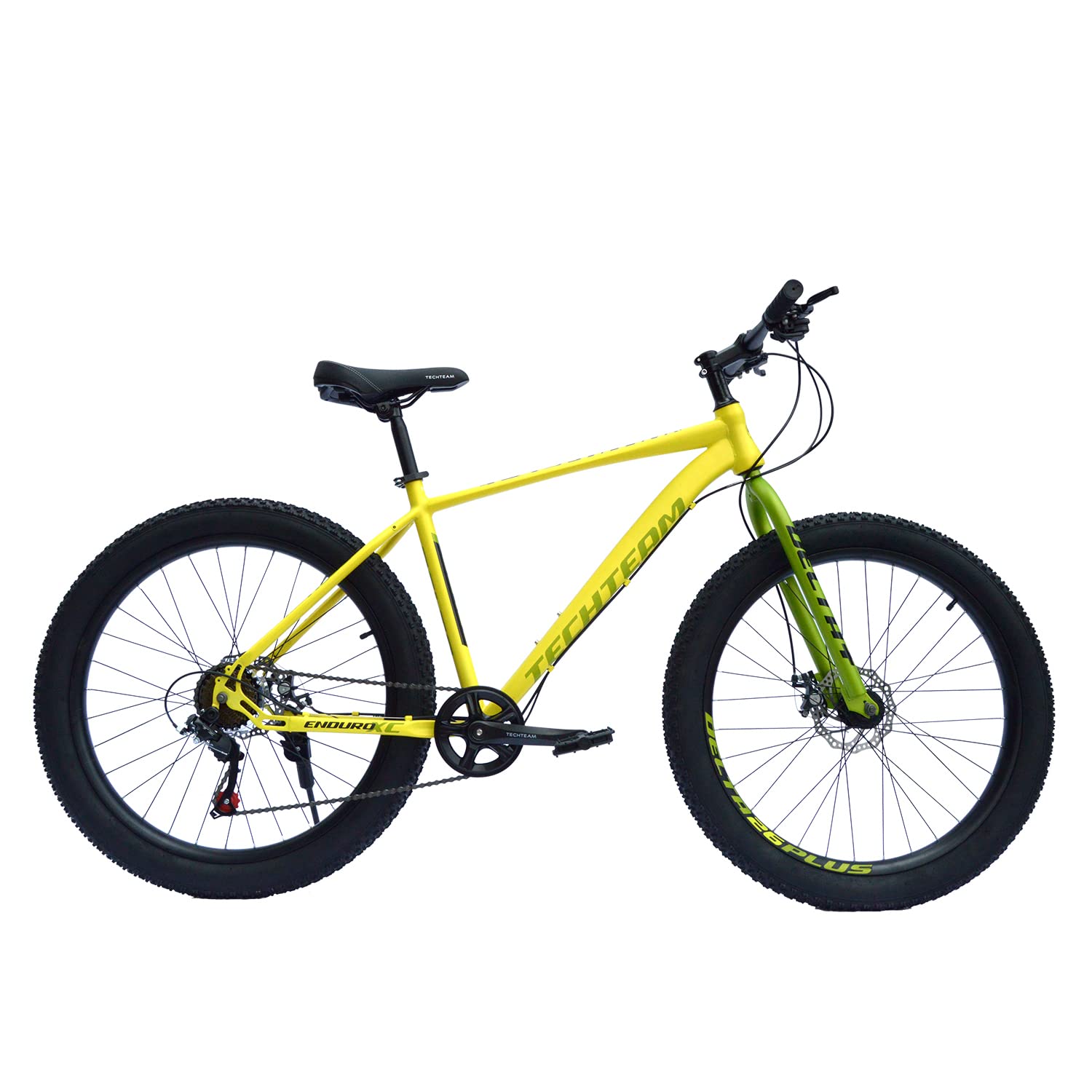 26 Inch Mountain Bike, Mens Fat Tire Bycycle, 26-Inch Wheels, 3-Inch Wide Tire,7-Speed, Steel Frame, Double Disc Brake