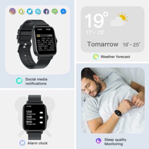 ANDFZ Smart Watch (Answer/Make Call), Smartwatch Fitness Tracker for Android and iOS Phones with Heart Rate Sleep Tracking, Text, Call, Sport Modes, Blood Pressure,Fitness Watch for Women Men