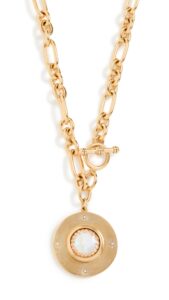 brinker & eliza women's saturn necklace, gold, one size