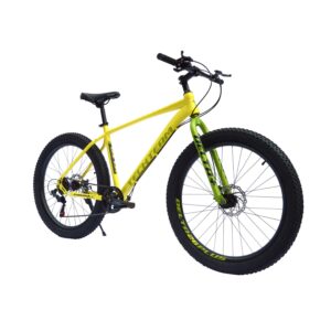 26 Inch Mountain Bike, Mens Fat Tire Bycycle, 26-Inch Wheels, 3-Inch Wide Tire,7-Speed, Steel Frame, Double Disc Brake