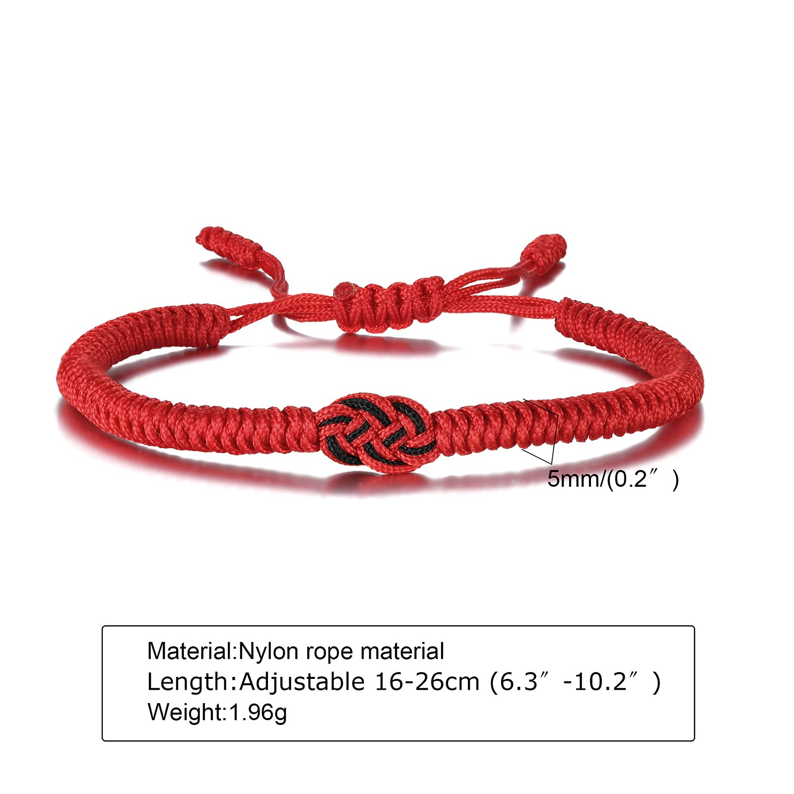 MPRAINBOW Personalized Braided Couples Bracelet：Custom Name Promise Words Engraved Bracelets Attraction Relationship Bracelets for Him and Her (Luck Love Knot)